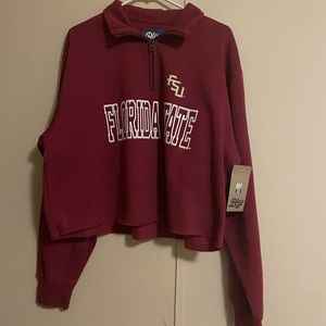 Blue84 FSU cropped sweatshirt size Large new with tags